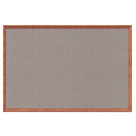United Visual Products Decor Wood Combo Board, 48"x36", Walnut/Black Porcelain & Keylime UV703DEFAB-WALNUT-BLKPORC-KEYLIME